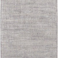 5' X 8' Taupe And Ivory Plaid Power Loom Distressed Stain Resistant Area Rug