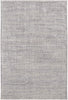 5' X 8' Taupe And Ivory Plaid Power Loom Distressed Stain Resistant Area Rug