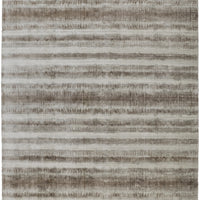 10' X 14' Tan Ivory And Brown Abstract Hand Woven Area Rug