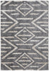 9' X 12' Gray And Ivory Geometric Power Loom Stain Resistant Area Rug