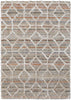 9' X 12' Tan Taupe And Ivory Geometric Power Loom Stain Resistant Area Rug