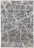 10' X 14' Gray And Ivory Abstract Power Loom Stain Resistant Area Rug