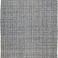 10' X 14' Gray Ivory And Blue Hand Woven Area Rug