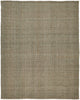 5' X 8' Green And Tan Hand Woven Area Rug