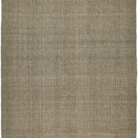 5' X 8' Green And Tan Hand Woven Area Rug