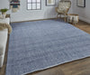 10' X 14' Blue Hand Woven Area Rug