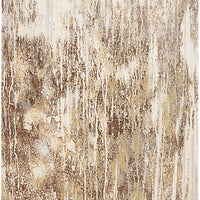 4' X 6' Tan Ivory And Brown Abstract Area Rug