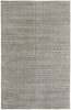 4' X 6' Gray And Silver Striped Hand Woven Area Rug