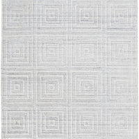 4' X 6' White And Silver Striped Hand Woven Area Rug