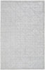 5' X 8' White And Silver Striped Hand Woven Area Rug