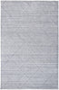 8' X 10' Gray And Silver Striped Hand Woven Area Rug