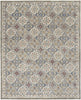 8' X 10' Taupe Ivory And Red Wool Patchwork Tufted Handmade Stain Resistant Area Rug