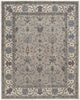 2' X 3' Taupe Ivory And Blue Wool Floral Tufted Handmade Stain Resistant Area Rug