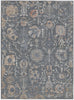 9' X 13' Gray Ivory And Tan Floral Power Loom Area Rug