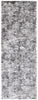 8' Ivory Gray And Brown Abstract Power Loom Distressed Stain Resistant Runner Rug