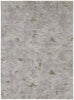 4' X 6' Ivory Gray And Tan Abstract Power Loom Distressed Stain Resistant Area Rug