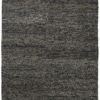 10' X 13' Gray Taupe And Black Wool Hand Woven Stain Resistant Area Rug