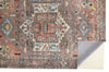 9' X 12' Taupe Red And Brown Floral Area Rug