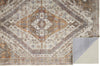 8' X 10' Ivory Orange And Brown Abstract Area Rug