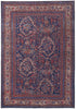 5' X 8' Red Blue And Tan Floral Power Loom Area Rug