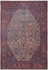 4' X 6' Red Tan And Blue Floral Power Loom Area Rug