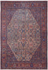 2' X 3' Red Tan And Blue Floral Power Loom Area Rug