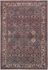 8' X 10' Brown Red And Ivory Floral Power Loom Area Rug