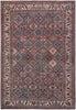 9' X 12' Brown Red And Ivory Floral Power Loom Area Rug