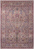 5' X 8' Red Tan And Pink Floral Power Loom Area Rug