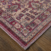 8' X 10' Red Tan And Pink Floral Power Loom Area Rug