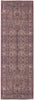 8' Red Tan And Pink Floral Power Loom Runner Rug