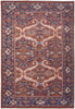 5' X 8' Red Tan And Blue Floral Power Loom Area Rug