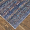 5' X 8' Blue Purple And Brown Floral Power Loom Area Rug