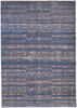 9' X 12' Blue Purple And Brown Floral Power Loom Area Rug