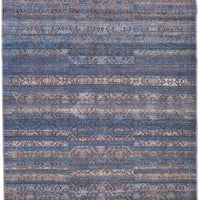 2' X 3' Blue Purple And Brown Floral Power Loom Area Rug