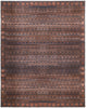 5' X 8' Red Brown And Blue Floral Power Loom Area Rug