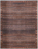 8' X 10' Red Brown And Blue Floral Power Loom Area Rug