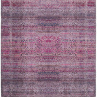 4' X 6' Pink And Purple Floral Power Loom Area Rug