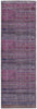 8' Pink And Purple Floral Power Loom Runner Rug