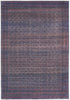 9' X 12' Blue Pink And Purple Floral Power Loom Area Rug