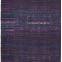 4' X 6' Blue And Purple Striped Power Loom Area Rug