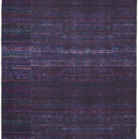 8' X 10' Blue And Purple Striped Power Loom Area Rug