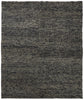 8' X 11' Gray Taupe And Black Wool Hand Woven Stain Resistant Area Rug