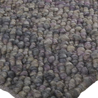 4' X 6' Purple Taupe And Gray Wool Hand Woven Distressed Stain Resistant Area Rug