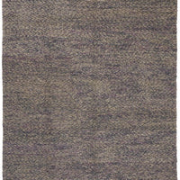 5' X 8' Purple Taupe And Gray Wool Hand Woven Distressed Stain Resistant Area Rug