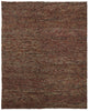 4' X 6' Brown Orange And Red Wool Hand Woven Distressed Stain Resistant Area Rug