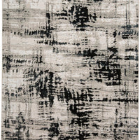 4' X 6' Black White And Gray Area Rug