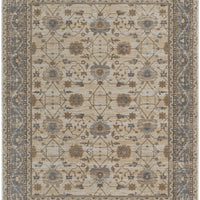 4' X 6' Tan Ivory And Gray Power Loom Area Rug