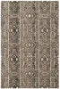 4' X 6' Brown Taupe And Ivory Striped Stain Resistant Area Rug