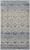 8' X 10' Blue And Ivory Power Loom Distressed Area Rug